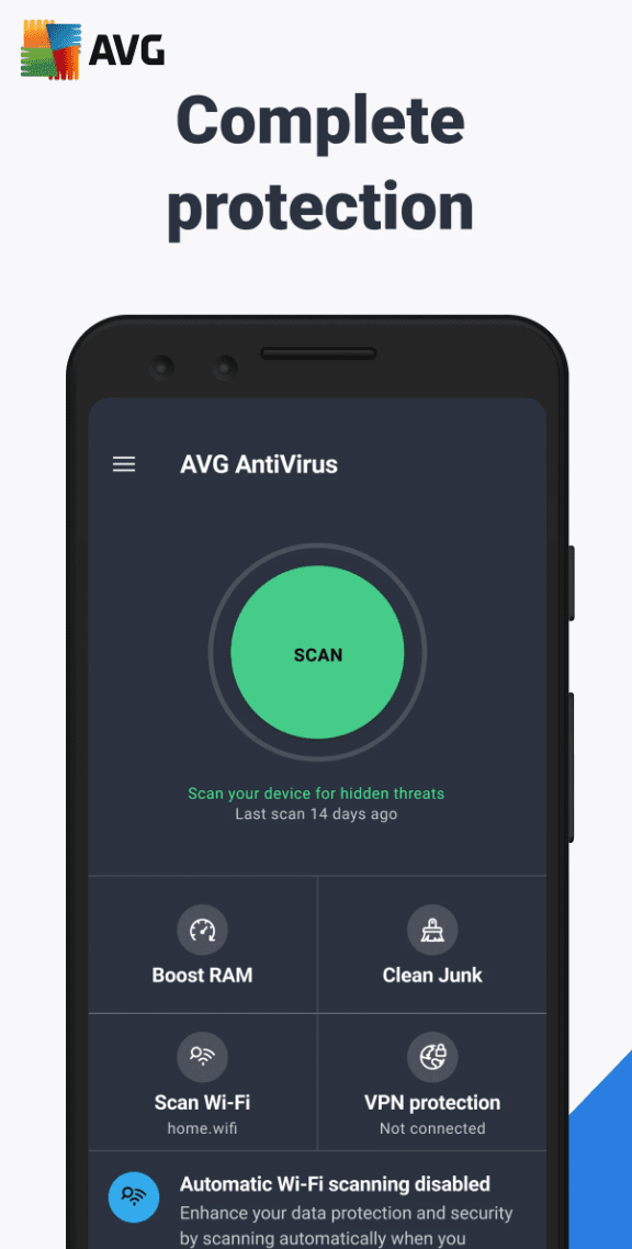 AVG AntiVirus Security MOD APK V6.51.3 (Premium _Pro Unlocked).